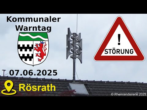 Sirene geht beim Probealarm kaputt | Warntag Rheinisch-Bergischer Kreis | Sonnenburg SES 1200