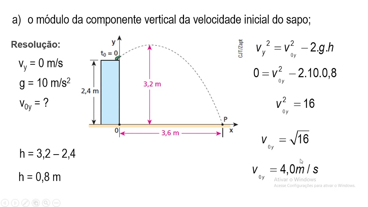 Lançamento Oblíquo   Exercícios