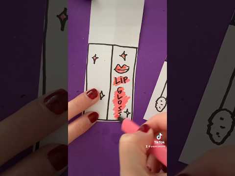 Paper make up tutorial | lip gloss #diy #papercrafts #howto #tutorial