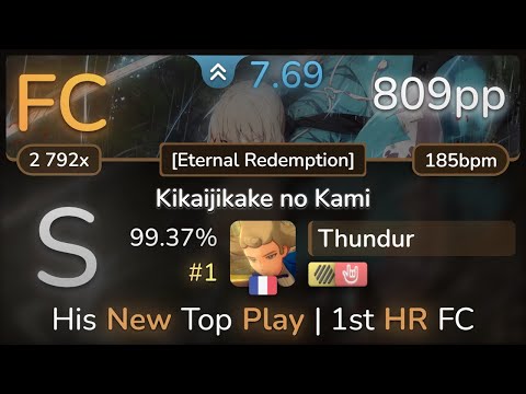 Thundur | Dragon Guardian - Kikaijikake no Kami [Eternal Redemption] +HDHR 99.37% (#1 809pp FC) osu!