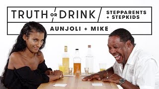 Stepparents &amp; Stepkids Play Truth or Drink (Aunjoli &amp; Mike) | Truth or Drink | Cut