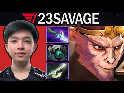 T1.23SAVAGE MONKEY KING WITH 18 KILLS - DOTA 2 7.30 GAMEPLAY
