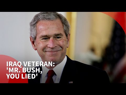 'You lied': Iraq war veteran shouts down George Bush