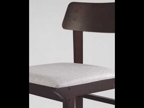 Стул "Соло" (Рогожка Оливковая/Дерево цвет Эспрессо)/SG/Od