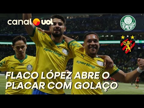PALMEIRAS X SPORT: FLACO LÓPEZ ABRE O PLACAR COM GOLAÇO APÓS BELA JOGADA DO VERDÃO! VEJA
