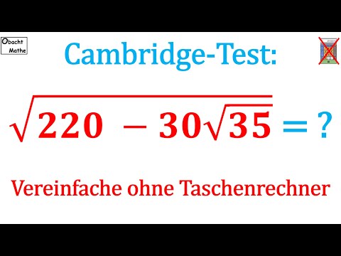 👀 Mathe Basics #154 👀 Cambridge-Test | Aufnahmeprüfung der Uni Cambridge | ObachtMathe