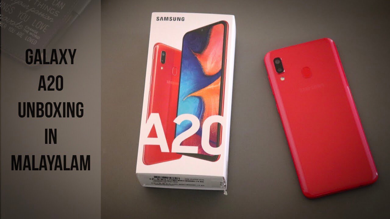 Samsung Galaxy A20 unboxing in Malayalam.[Red Colour]