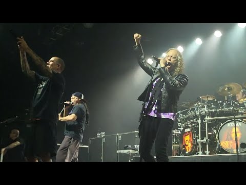 Robert Trujillo e Kirk Hammett, do Metallica, sobem ao palco com o Pantera em "Walk"