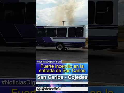 Fuerte Incendio en la entrada de San Carlos  #cojedes #digitalvision #sancarlos