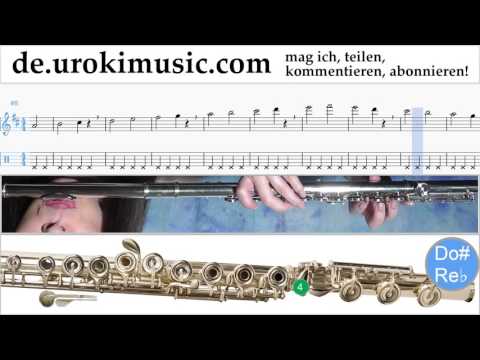 Flöte Lernen The Chainsmokers & Coldplay - Something Just Like This Tabulatur Teil#1 Übungen um-i995