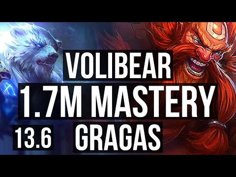 VOLI vs GRAGAS (JNG) | 11/2/12, 1.7M mastery, 600+ games, Dominating | KR Diamond | 13.6
