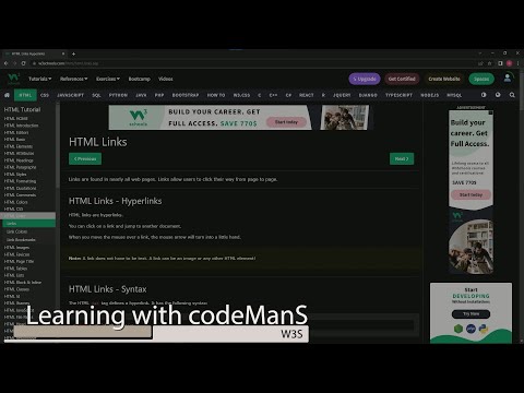 (SCRAPPED) Master HTML with W3Schools:  HTML Links