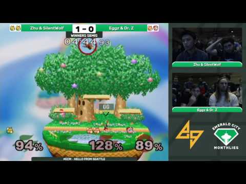 Zhu & Silentwolf (Green) vs. Eggz & Dr. Z (Red) | SSBM-D WSF | ECM3
