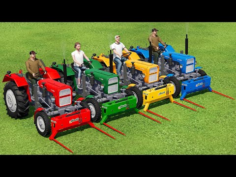 LOAD, CUT GRASS BALES & TRANSPORT WITH URSUS TRACTORS AND SMALL TRUCKS - Farming Simulator 22