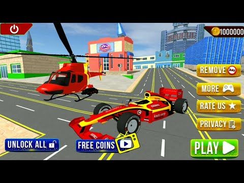Helicopter Robot Transform : Formula Car Robot Game #Part2 | Robot Pesawat | Android Gameplay