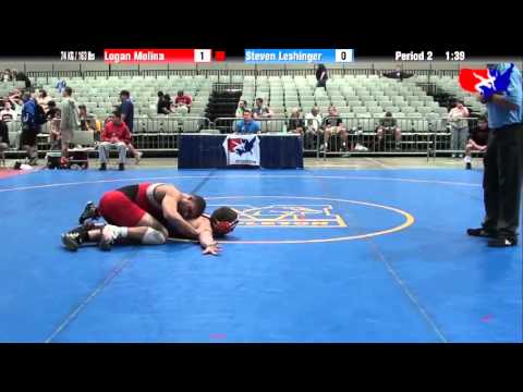 Logan Molina vs. Steven Leshinger at 2013 Junior Nationals - FILA - FS