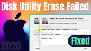 How to Erase Hard Drive on a Mac Fix "Erase Process Has Failed" - Tutorial 2020