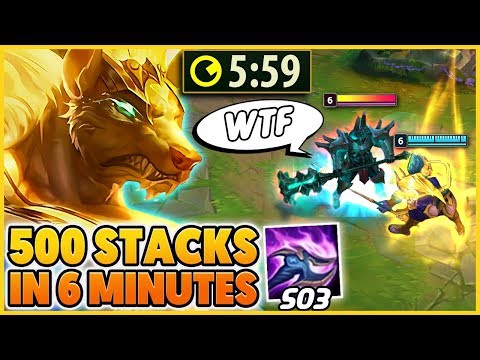*THIS GOT HOTFIXED* FASTEST 500 STACKS EVER (WORLD RECORD) - BunnyFuFuu | League Of Legends