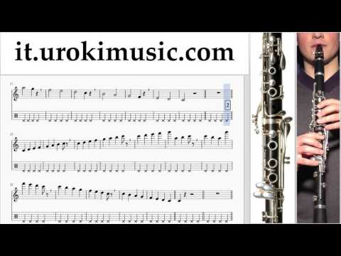 Lezioni di Clarinetto Ariana Grande - Break Free Tutorial Spartito Parte#1 um-276