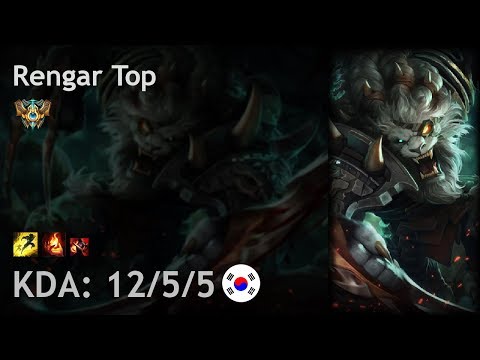 Rengar Top vs Shen - KR Challenger Patch 7.19