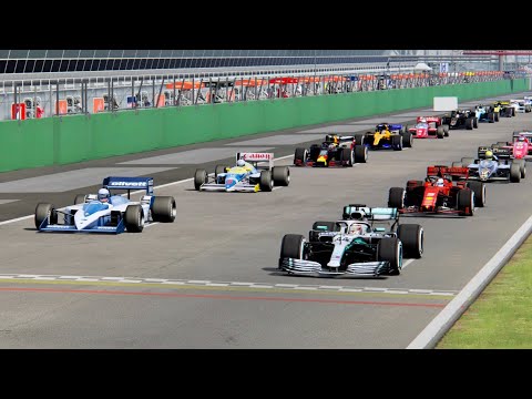 All F1 2019 Cars vs All F1 1986 Cars - Monza