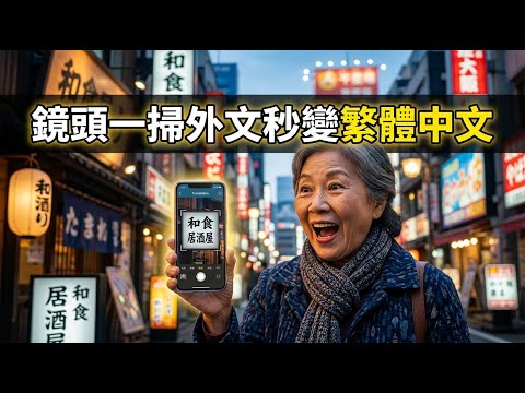 出國怕語言不通？長輩必學手機免費翻譯神技！不用打字，一秒看懂外文菜單與路標