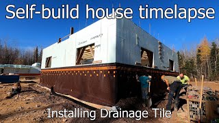 3-4.11.2022 Installing Basement Drainage Tile on our Nudura ICF Self Built House!