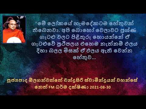 මේ ලෝකයේ හැමදේකටම හේතුවක් තිබෙනවා  අපි බොහෝ වෙලාවට ප්‍රශ්ණ ගැටළු වලට පිළිතුරු හොයන්නේ ...