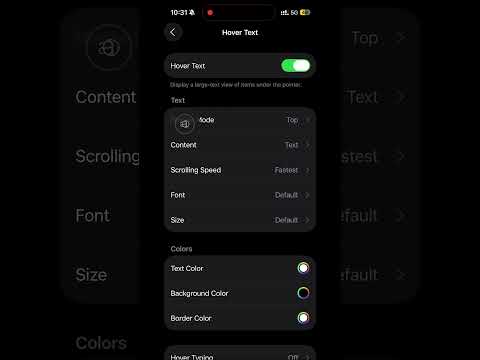 How to turn off Hover text in ios 26!📱