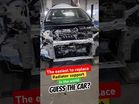 the easiest to replace radiator support. Guess the car?#autobody #carrepairs #autorepair