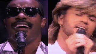 Stevie Wonder &amp; George Michael live—Love&#39;s In Need Of Love Today—Apollo