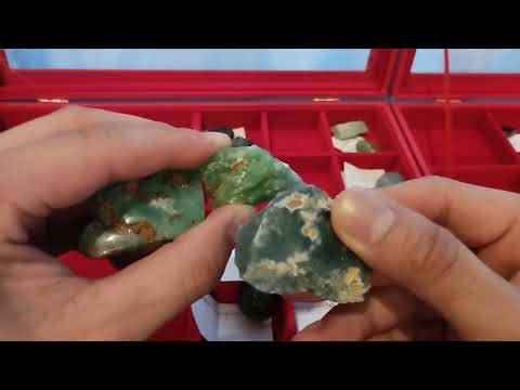 Jade and green semi precious gemstones. Sculpture and jade simulants. part 2/2. 翡翠玉研究