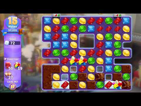 Wonka's World of Candy Level 907 NO BOOSTERS - A S GAMING ✔