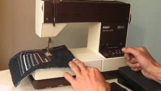 Pfaff Tipmatic 1035 Nähmaschine Sewing machine Швейная машина test шифон, джинс, кожа
