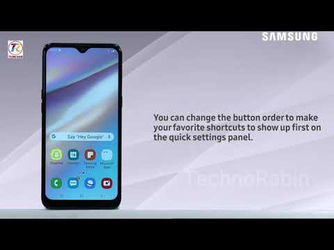 How to Change the Button order of Quick Settings panel in SM-A107F Samsung Galaxy A10s