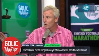 Clippers dropping Bruce Bowen for Kawhi Leonard comment is 'petty' | Golic &amp; Wingo | ESPN
