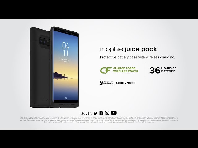 Video teaser for mophie juice pack for Samsung Galaxy Note8