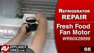 GE Refrigerator Not Cooling - Fresh Food Fan Motor Repair