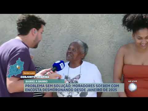 Bairro a Bairro: moradores de Santa Luzia, na Grande BH, sofrem com encosta desmoronando há 5 anos