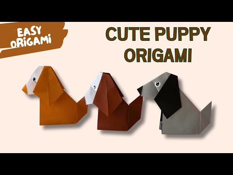 Cute Puppy Origami Tutorial  Easy Dog Paper Craft for Beginners