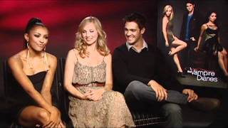 Vampire Diaries interview with Candice Accola, Kat Graham and Steven R. McQueen