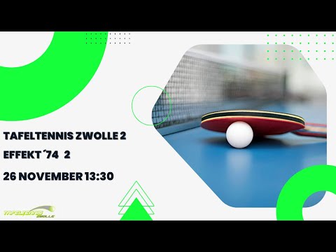 Tafeltennis Zwolle 2 - Effekt '74 2
