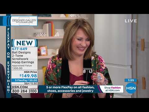 Bali Designs Sterling Silver and 18K Gold Scrollwork Hoo...