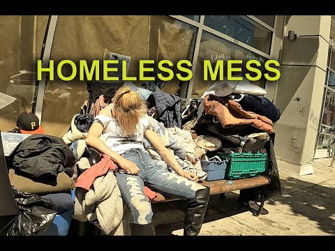 Homeless Mess in  Vancouver, Canada -   June 4, 2023