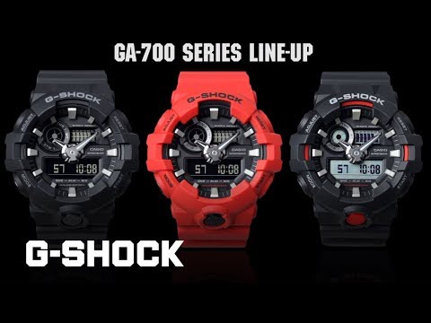 Laikrodis Casio G-Shock GA-700-1BER, Juodas video