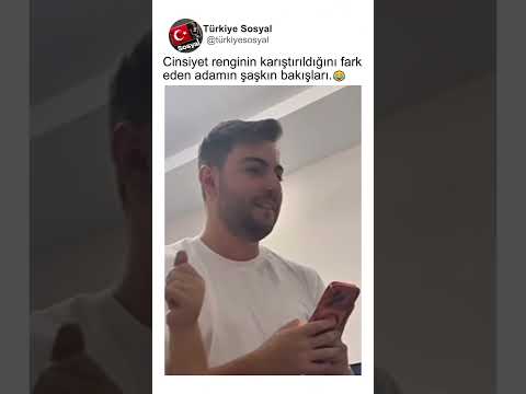 Pastacının Cinsiyet Rengini Karıştırdığını Gören Adamın Yüz İfadesi🤣😂