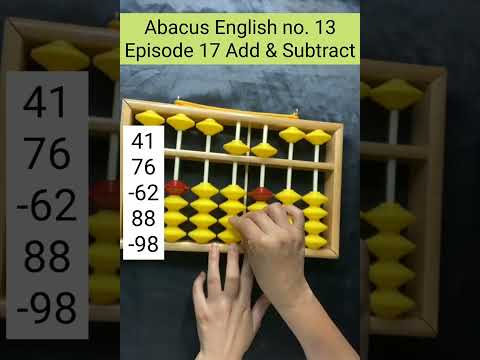 Abacus English Technique no. 13 Addiction and Subtraction shorts 38 #education  #abacus