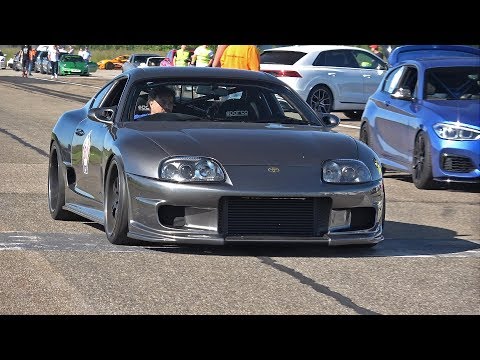 1200HP Toyota Supra Mk4 - Accelerations, Drag Race & Exhaust Sounds!