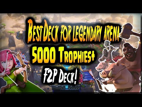 HOG CYCLE DECK FOR LEGENDARY ARENA I Reach 5000 Trophies F2P Deck!
