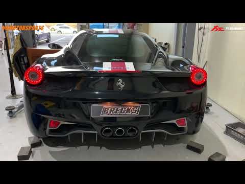 Ferrari 458 Italia w/ Fi EXHAUST Race Version catless downpipes V8 Motorsports